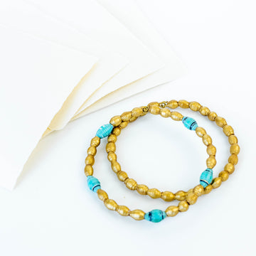 Recycled Paper Bead Bangles - Set 2