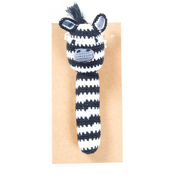 Fair Trade Crochet Rattle - Zebra