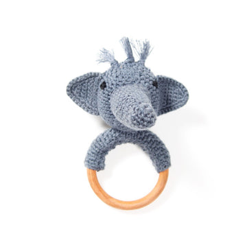 Fair Trade Crochet Play Ring - Elephant