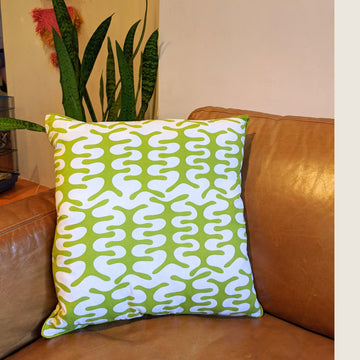 Fair trade cushion cover lime