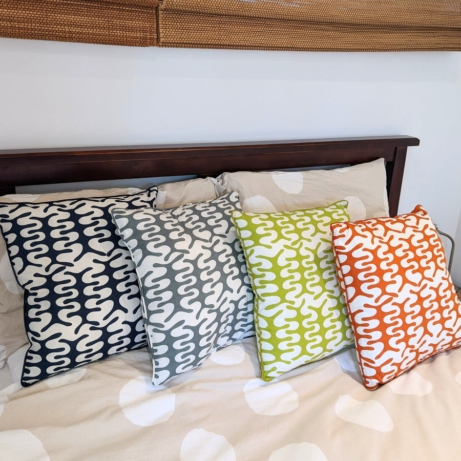 Fair Trade Bold Print Cushion Cover - Lime