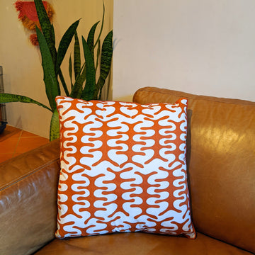 Fair trade cushion cover orange