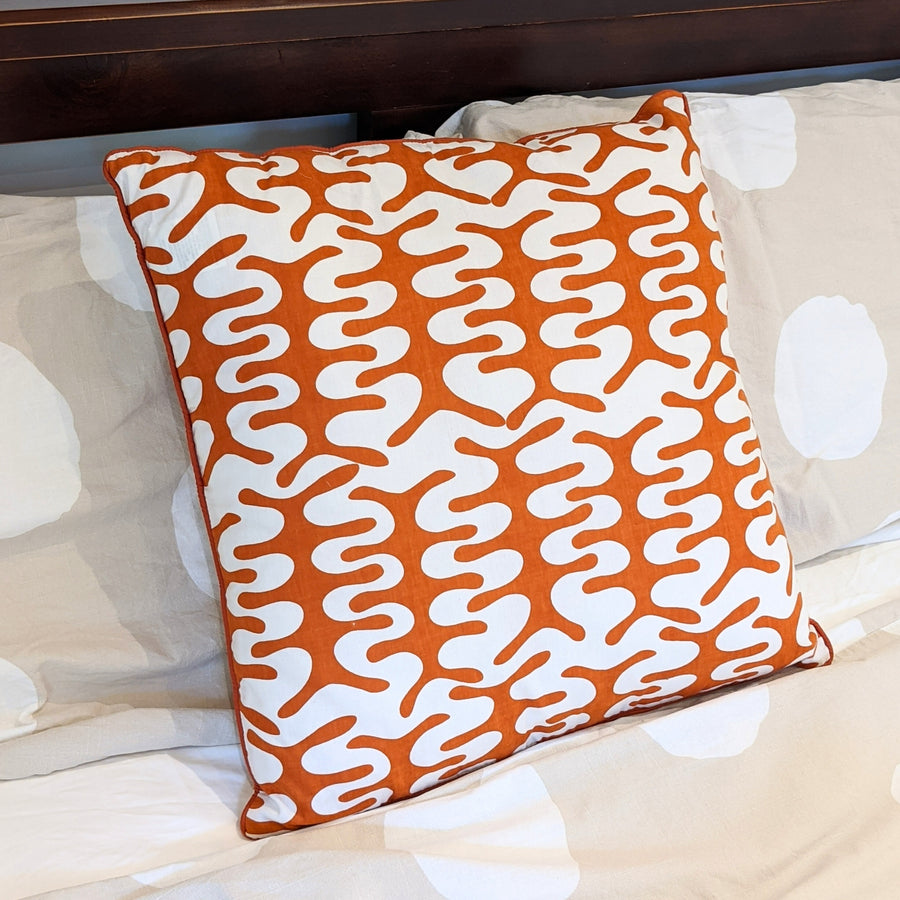 Fair trade cushion cover orange