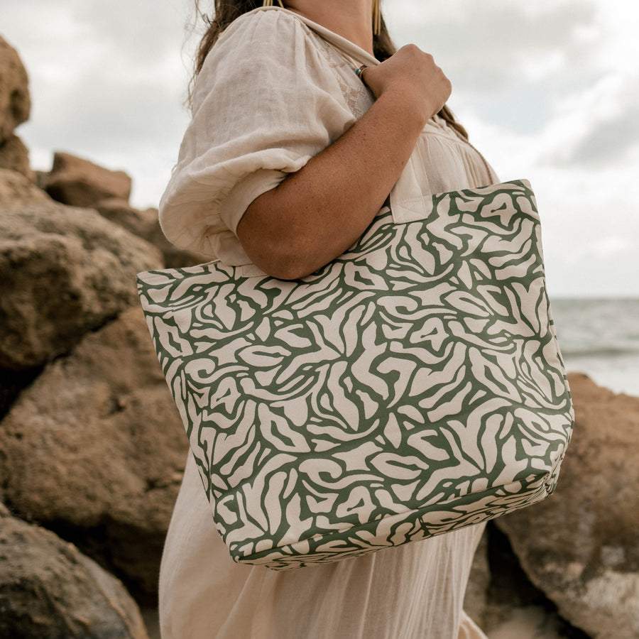 Extra Large Fair Trade Tote Bag  - Rain Forest