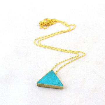 Paper Pulp Triangle Necklace