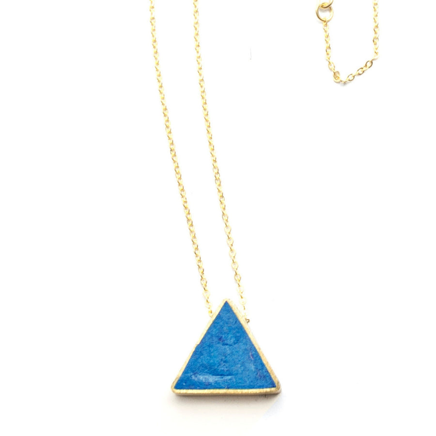 Paper Pulp Triangle Necklace