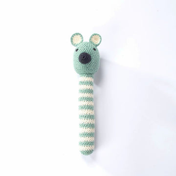 Hand Crochet Rattle Green