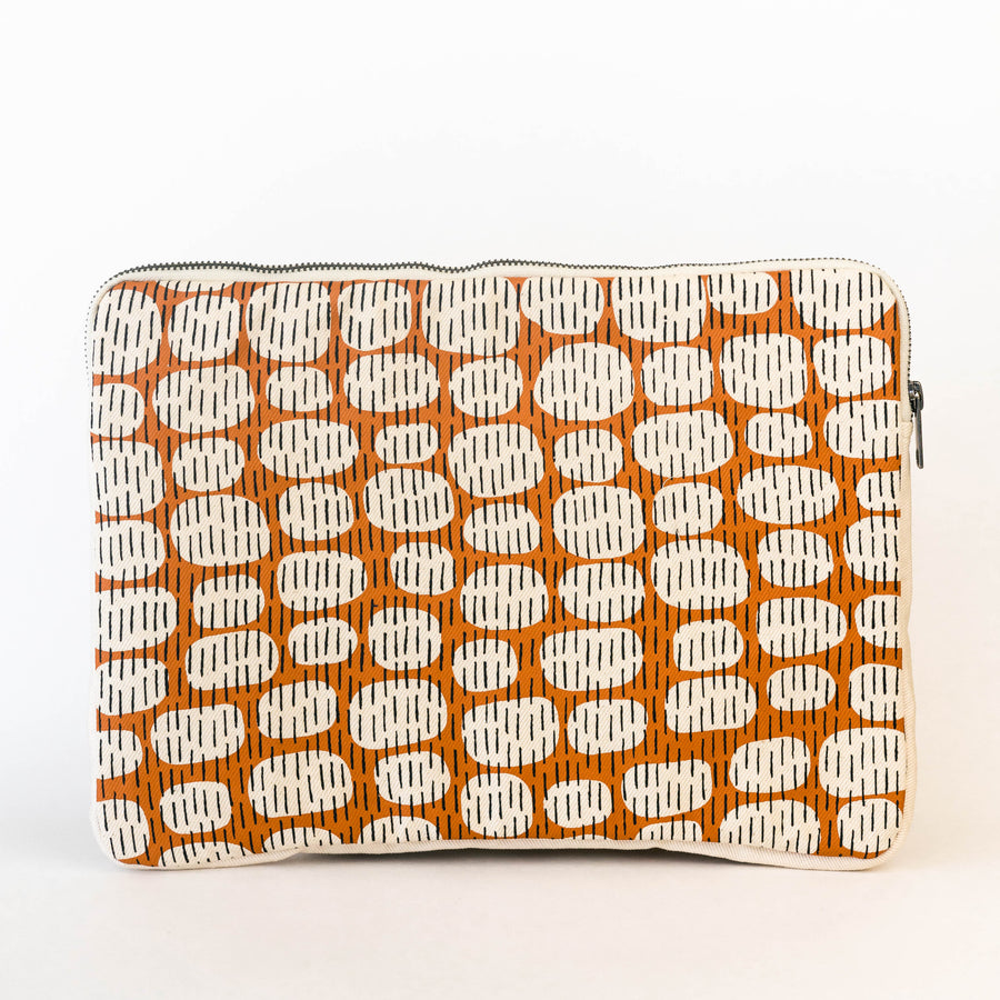 13 Inch Laptop Sleeve_Orange Pebble Design